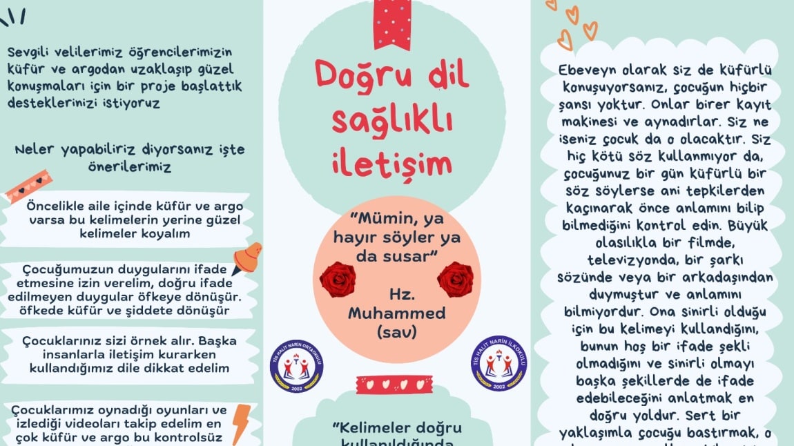 Doğru Dil-Sağlıklı İletişim Projemiz 